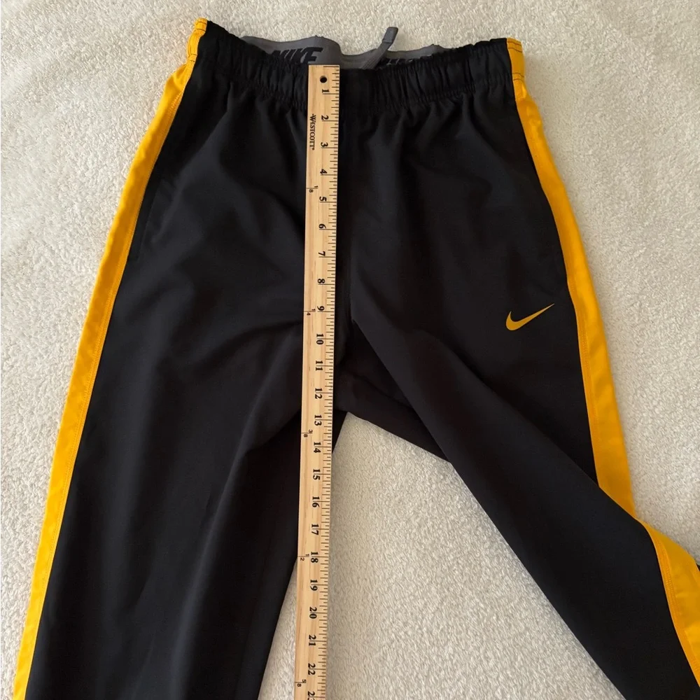 Nike Black and Yellow Sweatpants with Elastic Cuffs